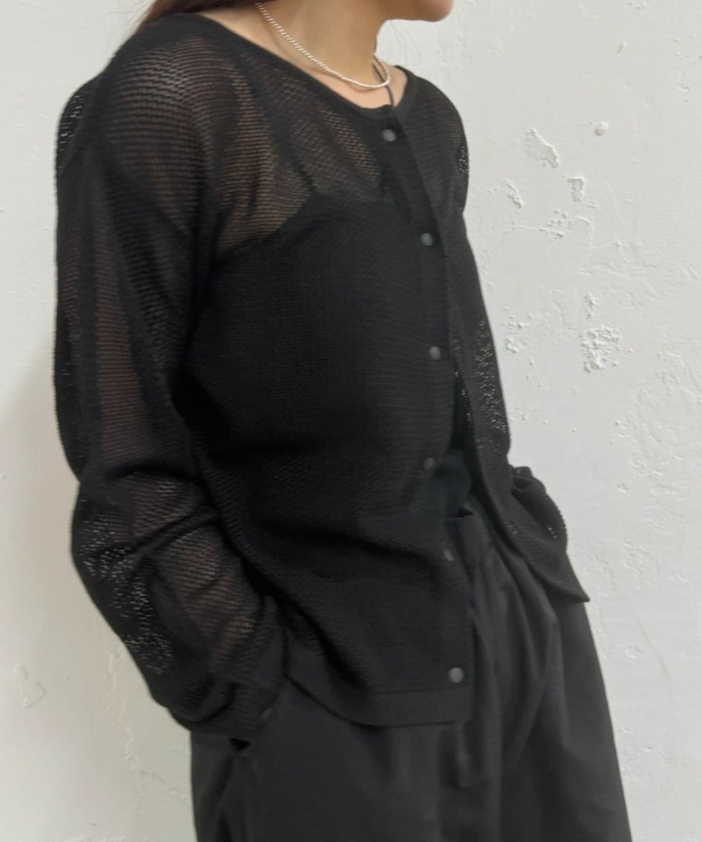 2WAY網眼針織開衫