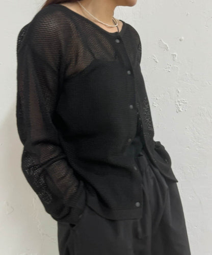 2WAY網眼針織開衫