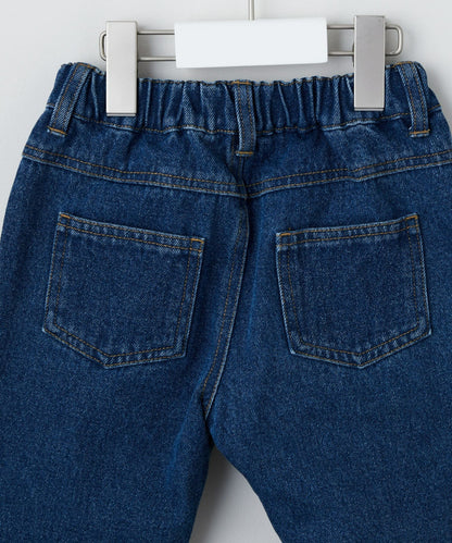 【KIDS】【TYPY DENIM】甘織り裾フリンジフレアデニム 【KIDS】【TYPY DENIM】甜美編織邊緣流蘇喇叭牛仔褲
