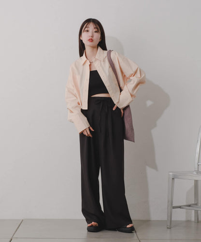 【2024SS/3尺碼展開/尺碼】褶皺休閒褲