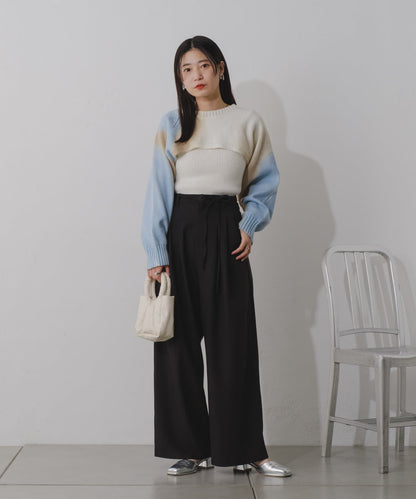 【2024SS/3尺碼展開/尺碼】褶皺休閒褲