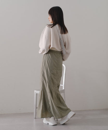 【2024SS/前後2WAY/內襯/腰帶】尼龍窄裙