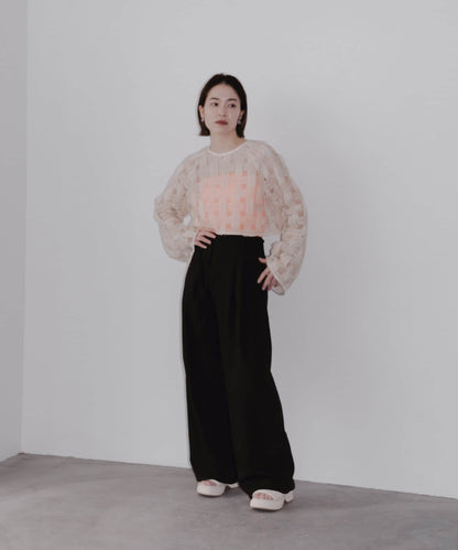 【2024SS/3尺碼展開/尺碼】褶皺休閒褲