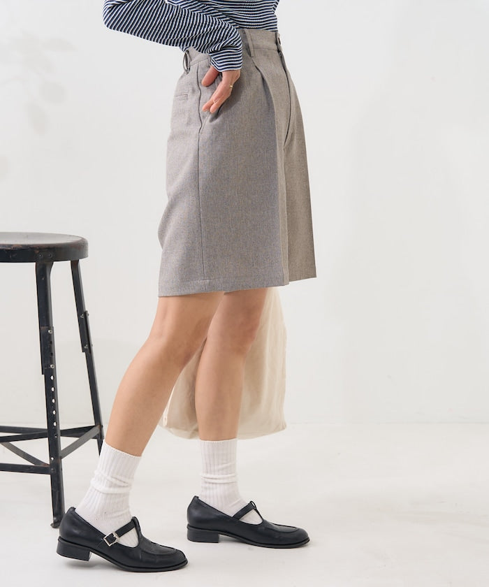 亞麻觸感 短褲