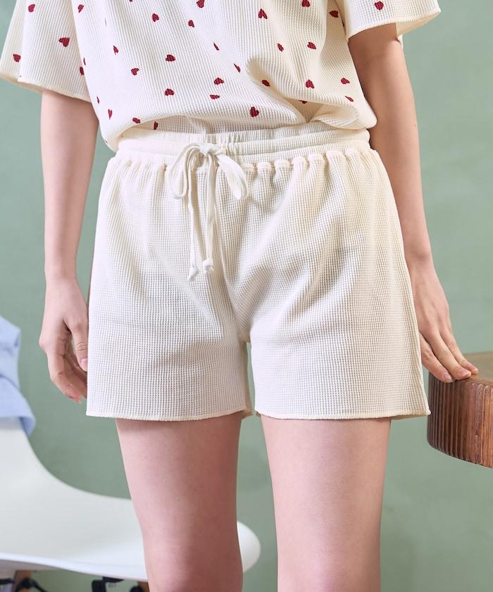 聯名重 心形T恤 純色短褲 室內套裝