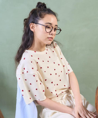 聯名重 心形T恤 純色短褲 室內套裝