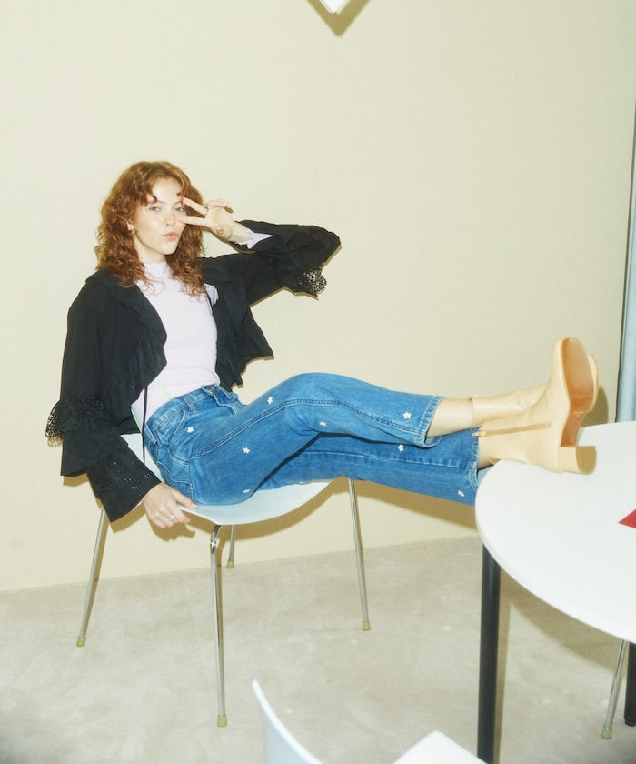 聯名喇叭牛仔褲