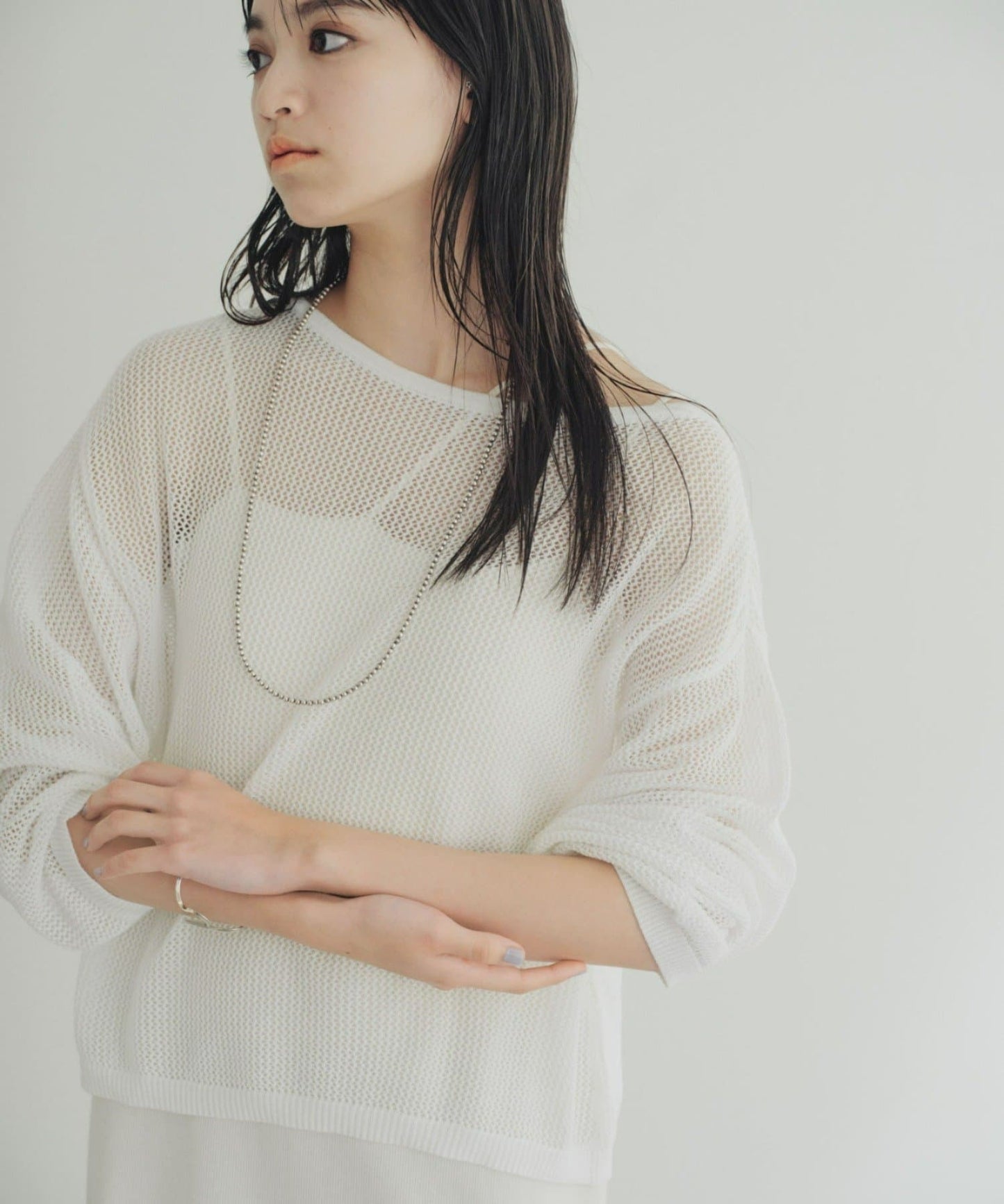 2WAY網眼針織開衫