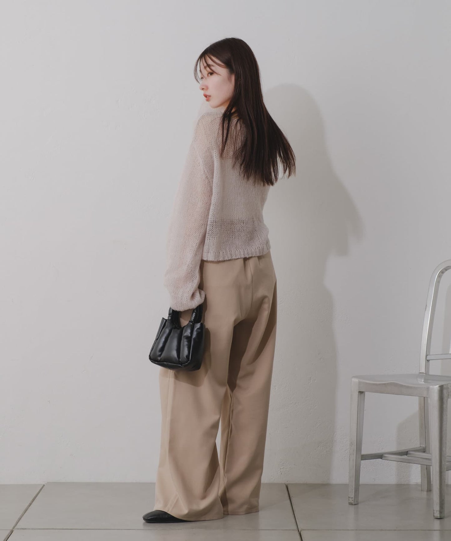 【2024SS/3尺碼展開/尺碼】褶皺休閒褲