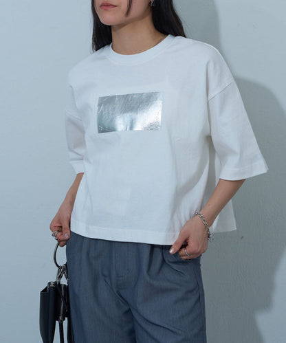 12/天竺箔印花T恤