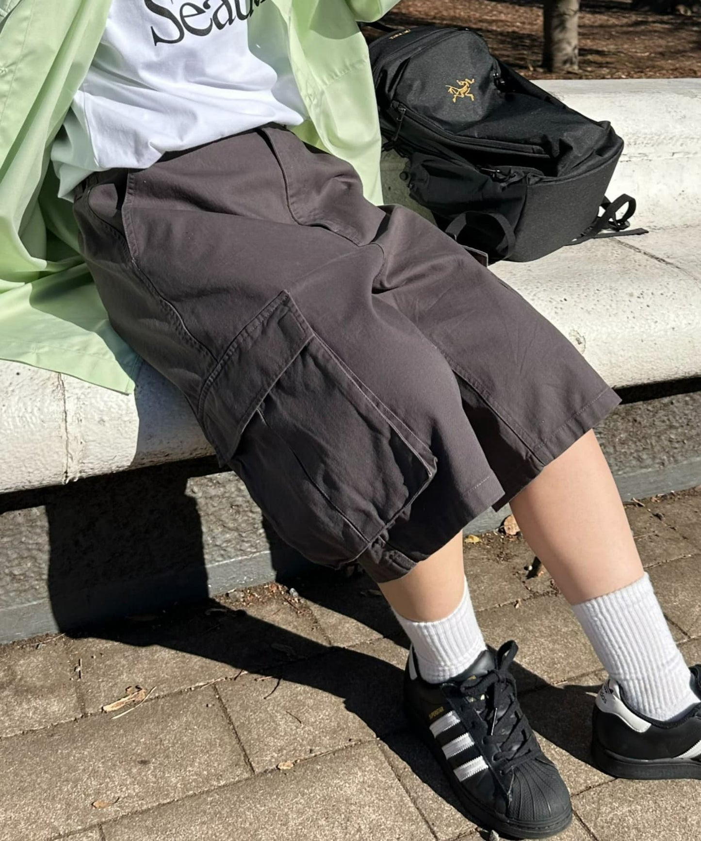 【UNISEX】半身貨物褲