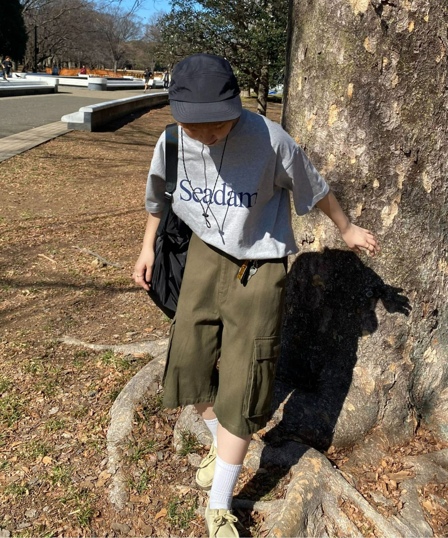 【UNISEX】半身貨物褲