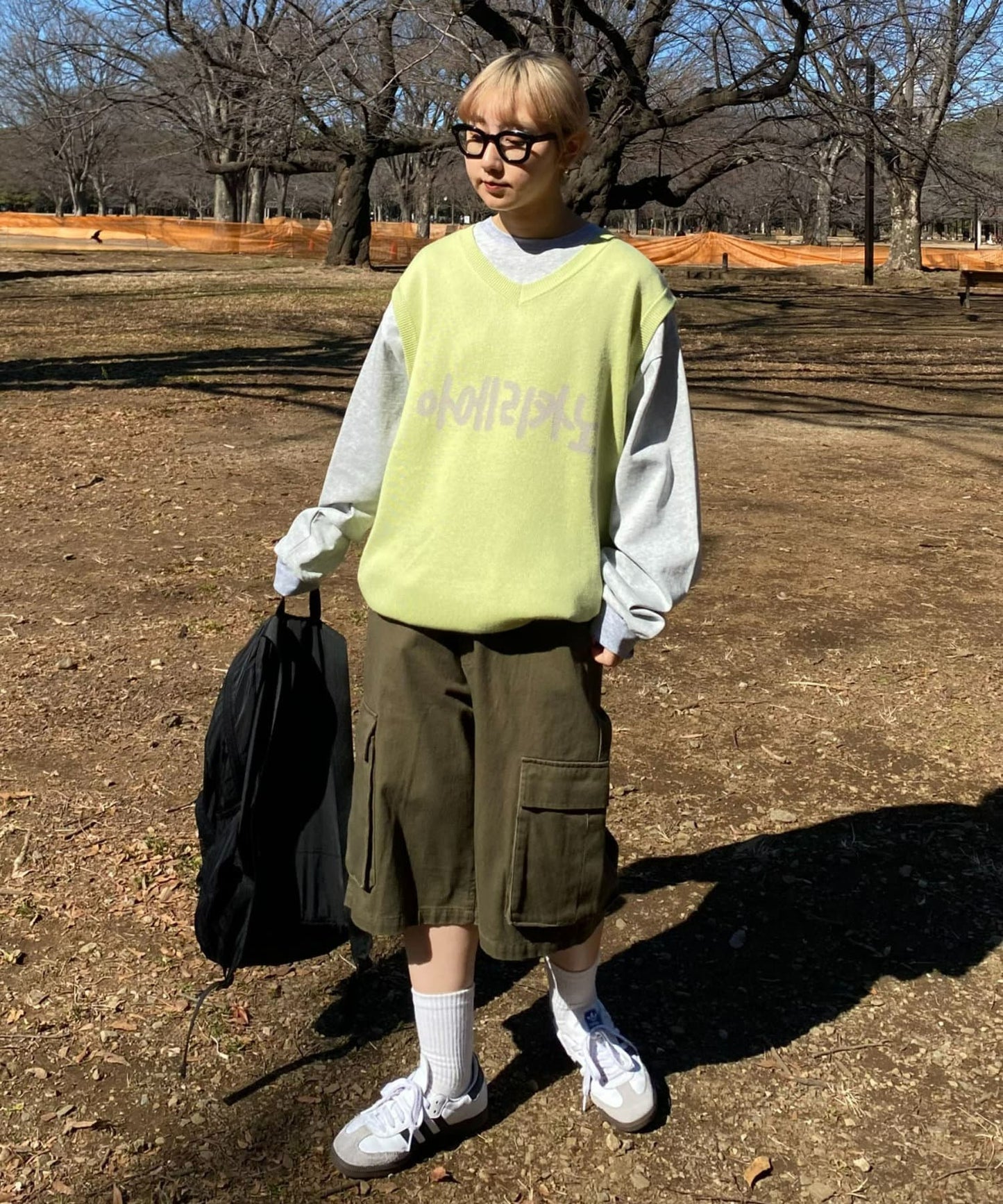 【UNISEX】半身貨物褲