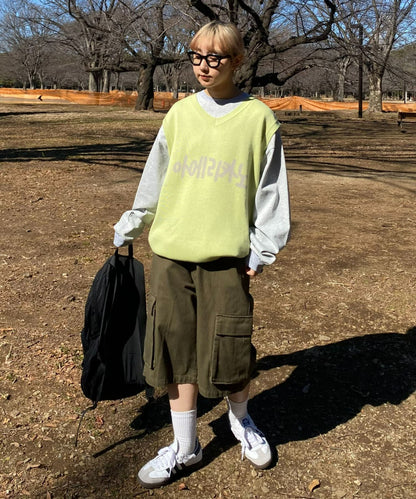【UNISEX】半身貨物褲
