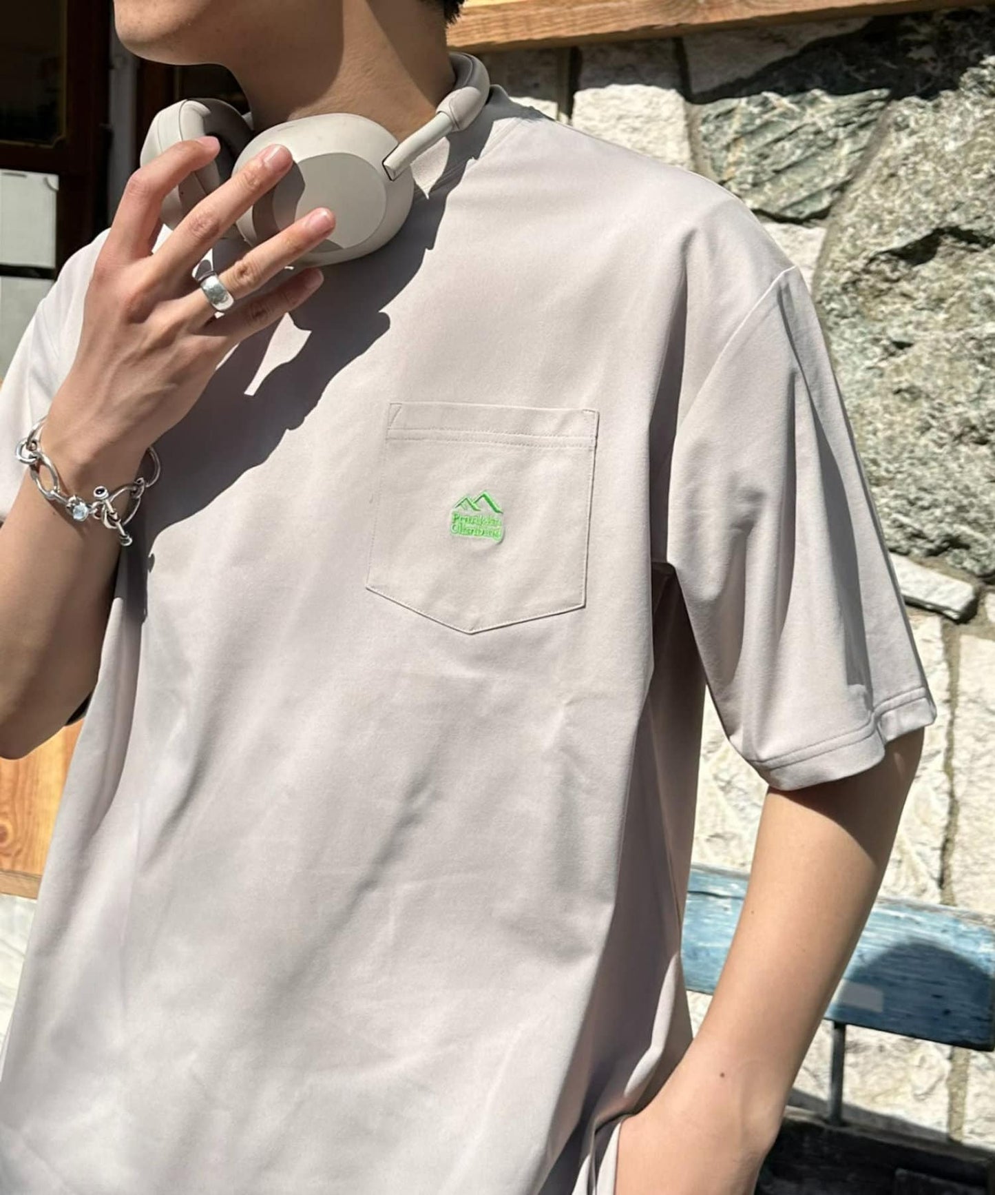 【Franklin Climbing】一點刺繡口袋短袖T恤