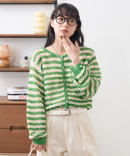 2way 透視 邊框 針織開衫