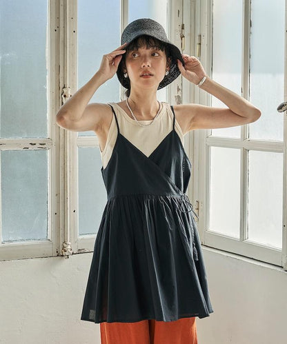 印度卡什米爾吊帶長款束腰襯衫