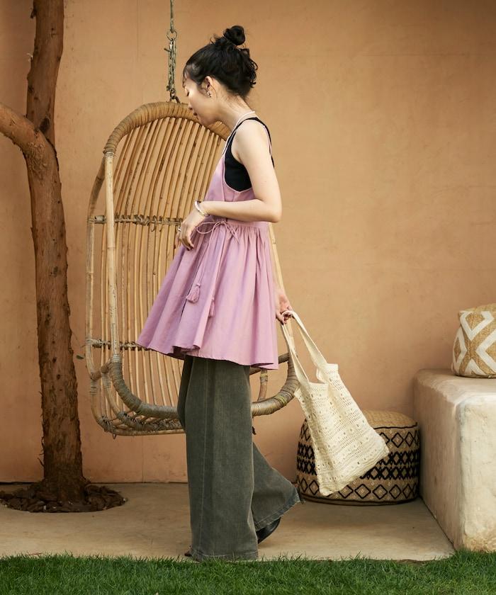 印度卡什米爾吊帶長款束腰襯衫