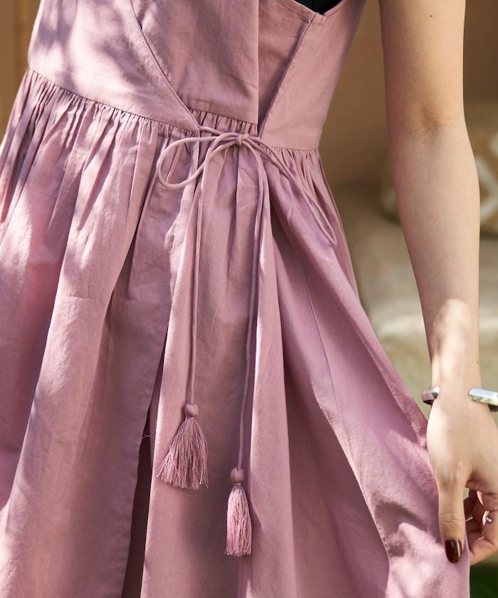 印度卡什米爾吊帶長款束腰襯衫