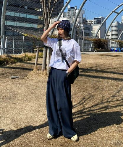【限定】月球撞擊坑Logo印花T恤