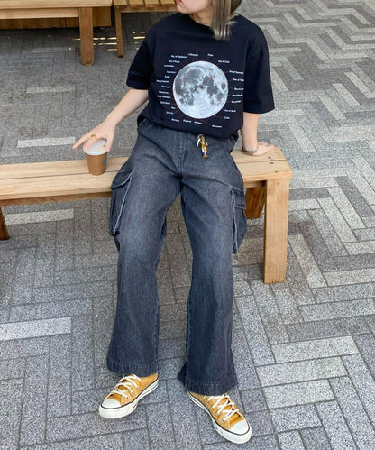 【限定】月球撞擊坑Logo印花T恤