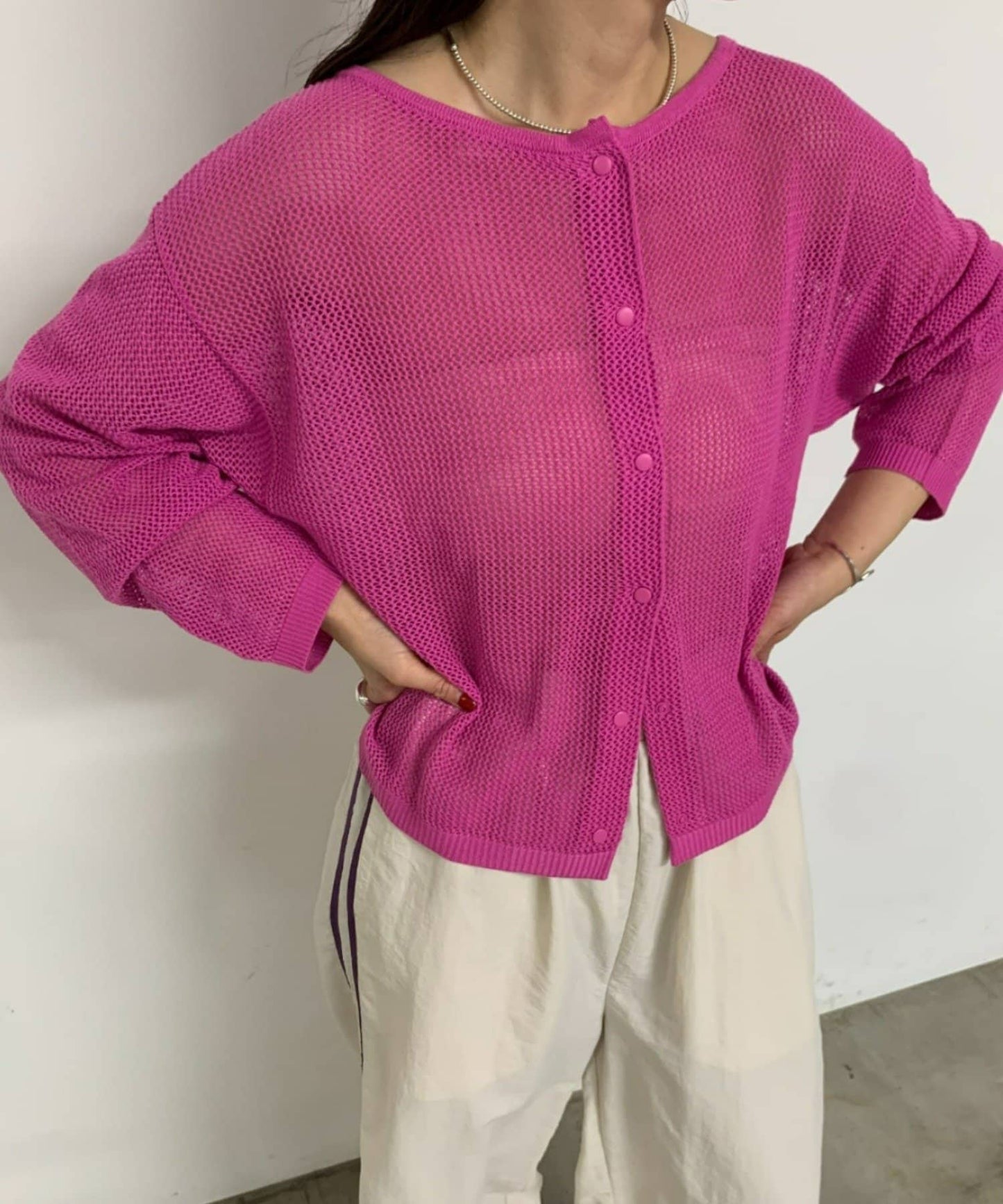 2WAY網眼針織開衫