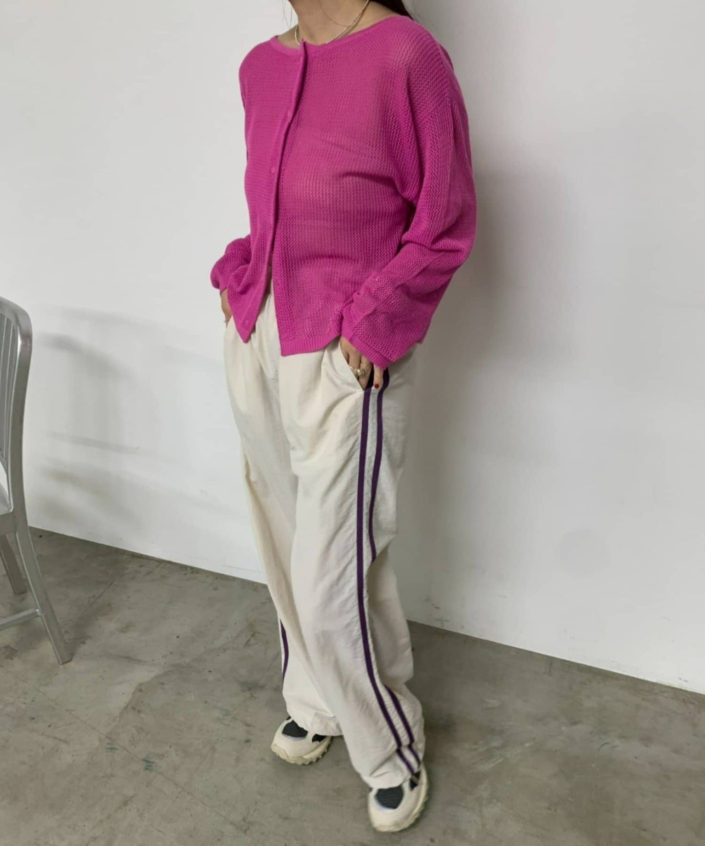 2WAY網眼針織開衫