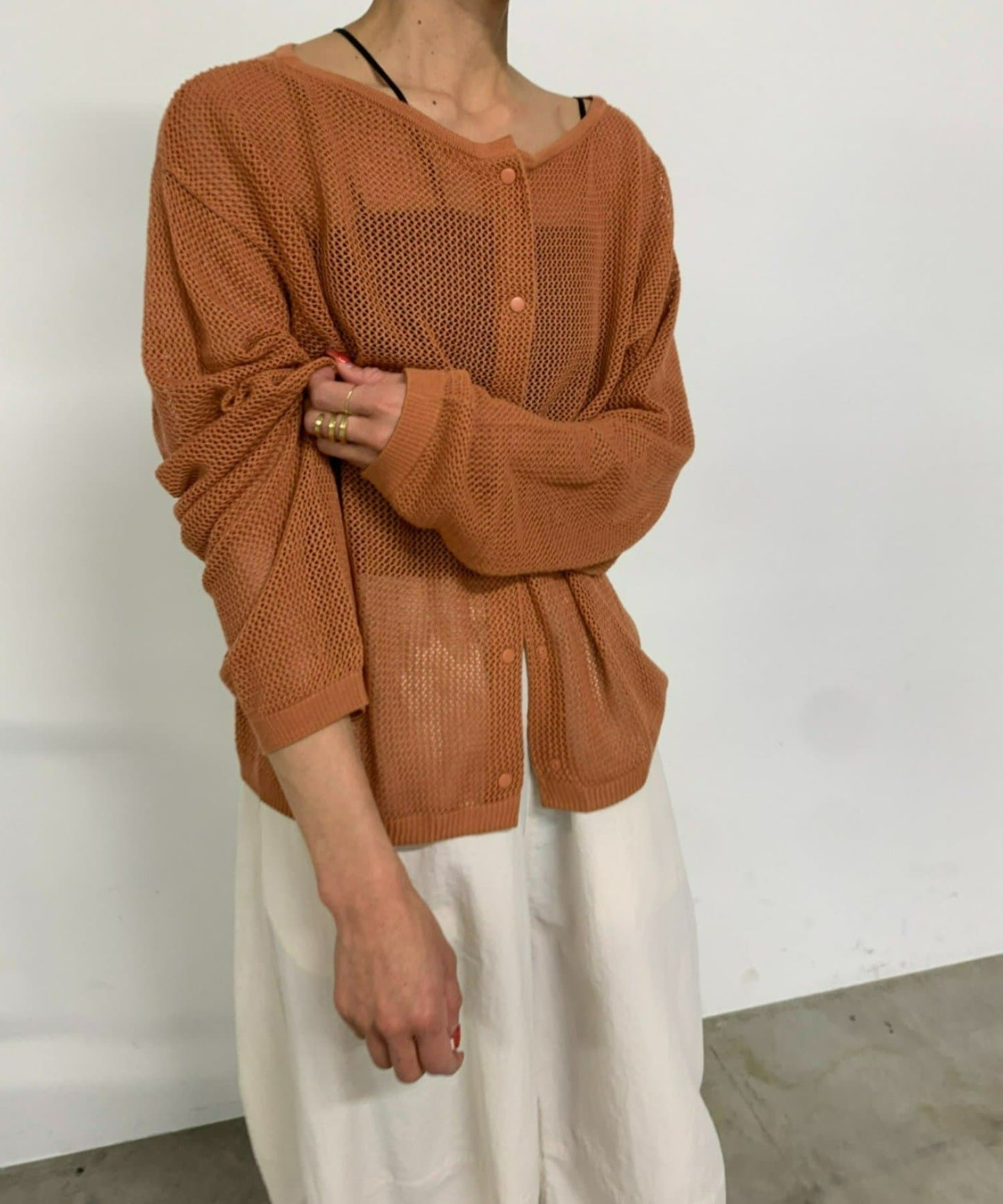 2WAY網眼針織開衫