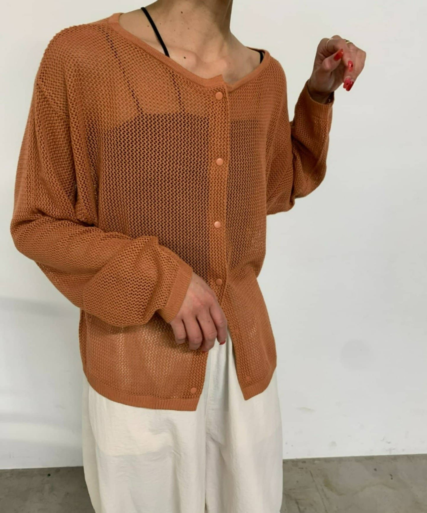 2WAY網眼針織開衫