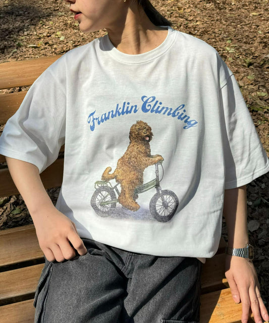 【Franklin Climbing】拉布拉多犬&電動自行車短袖T恤