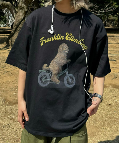 【Franklin Climbing】拉布拉多犬&電動自行車短袖T恤