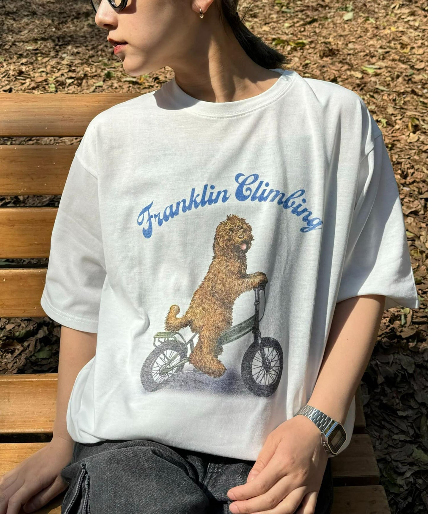 【Franklin Climbing】拉布拉多犬&電動自行車短袖T恤