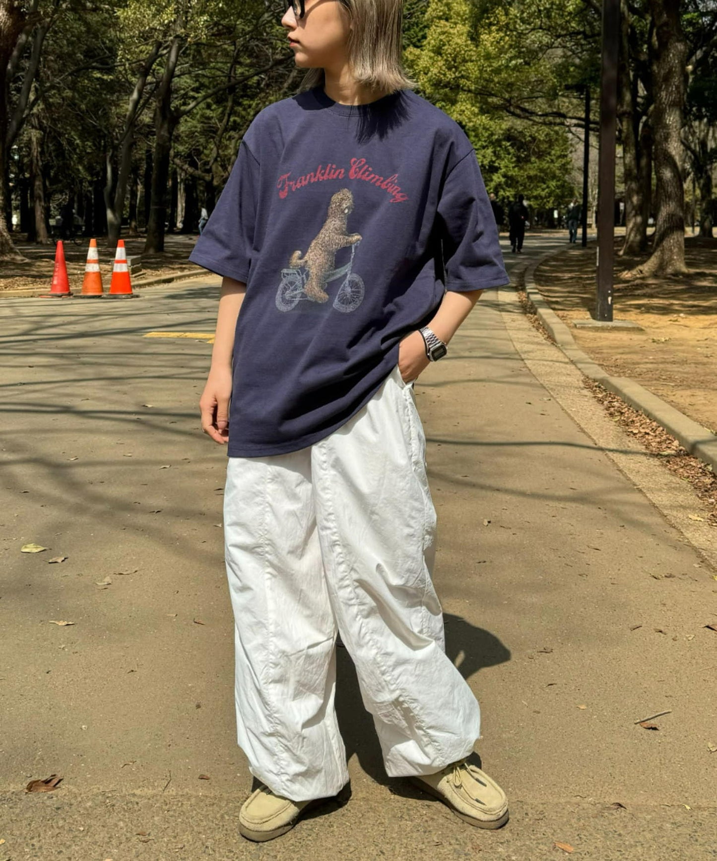 【Franklin Climbing】拉布拉多犬&電動自行車短袖T恤