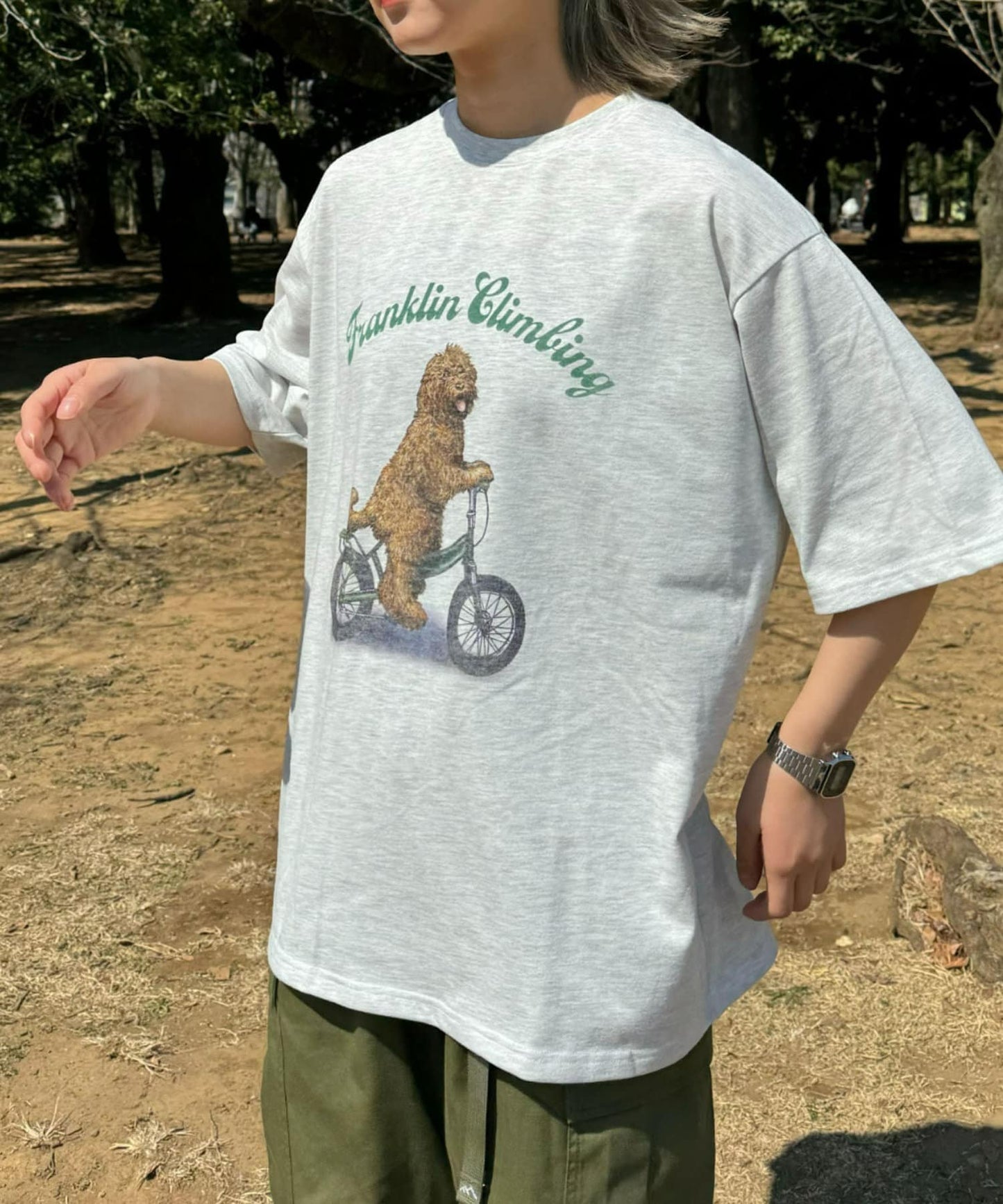 【Franklin Climbing】拉布拉多犬&電動自行車短袖T恤