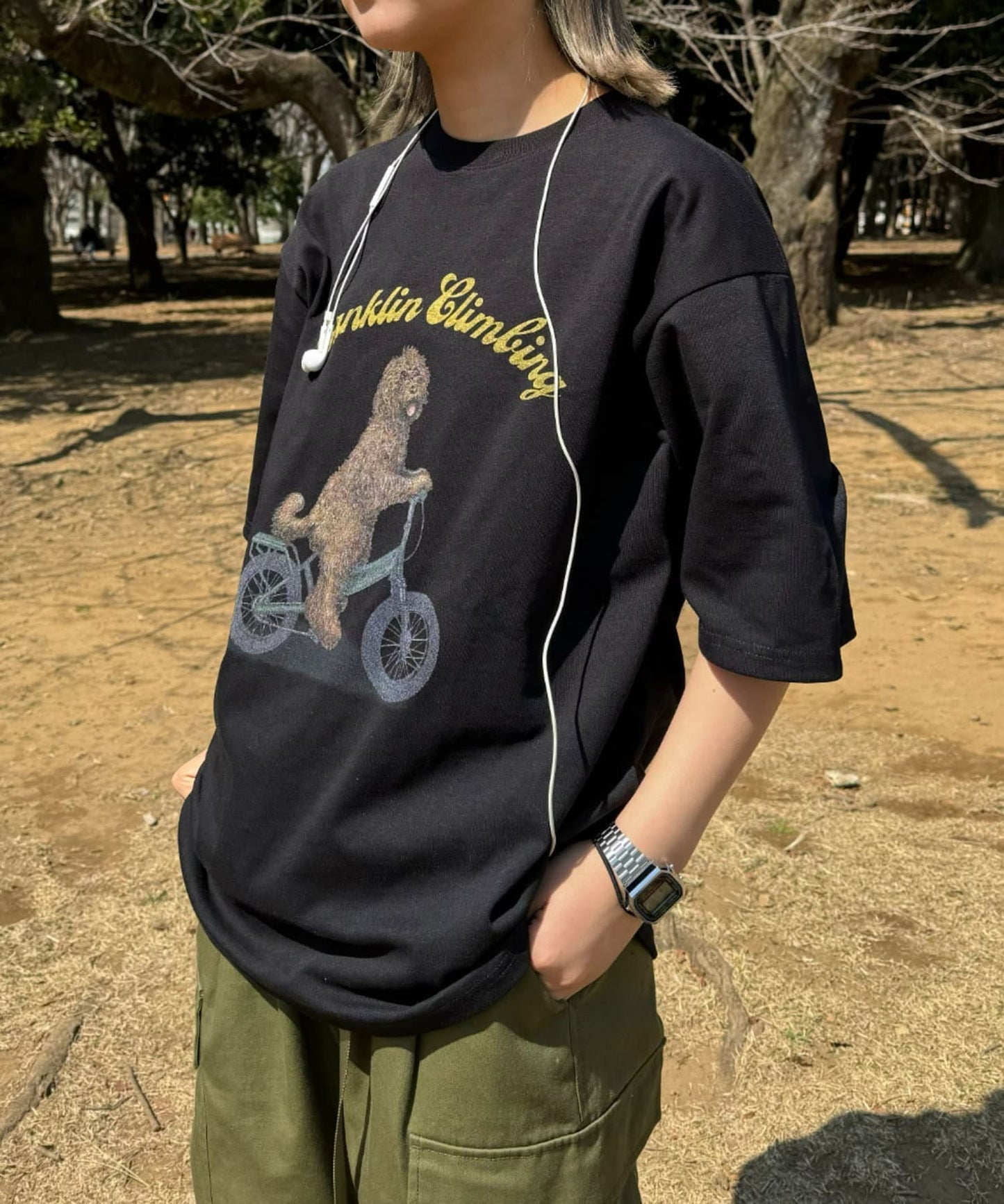 【Franklin Climbing】拉布拉多犬&電動自行車短袖T恤