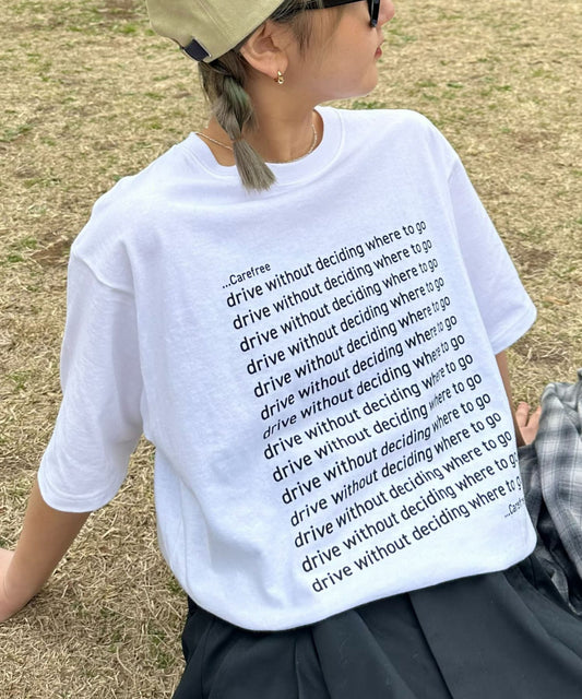 【UNISEX】信息印花短袖T恤