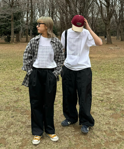【UNISEX】信息印花短袖T恤