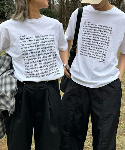 【UNISEX】信息印花短袖T恤