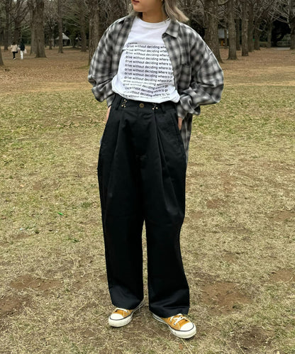 【UNISEX】信息印花短袖T恤