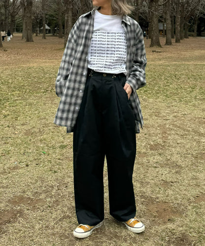 【UNISEX】信息印花短袖T恤