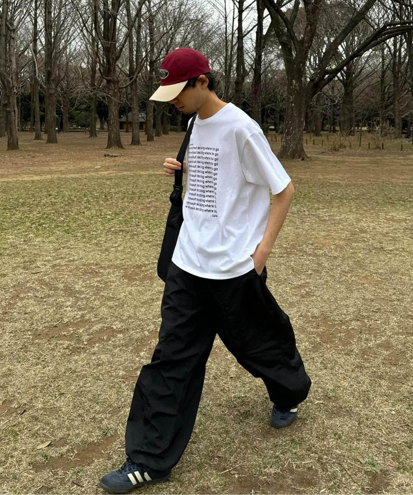【UNISEX】信息印花短袖T恤