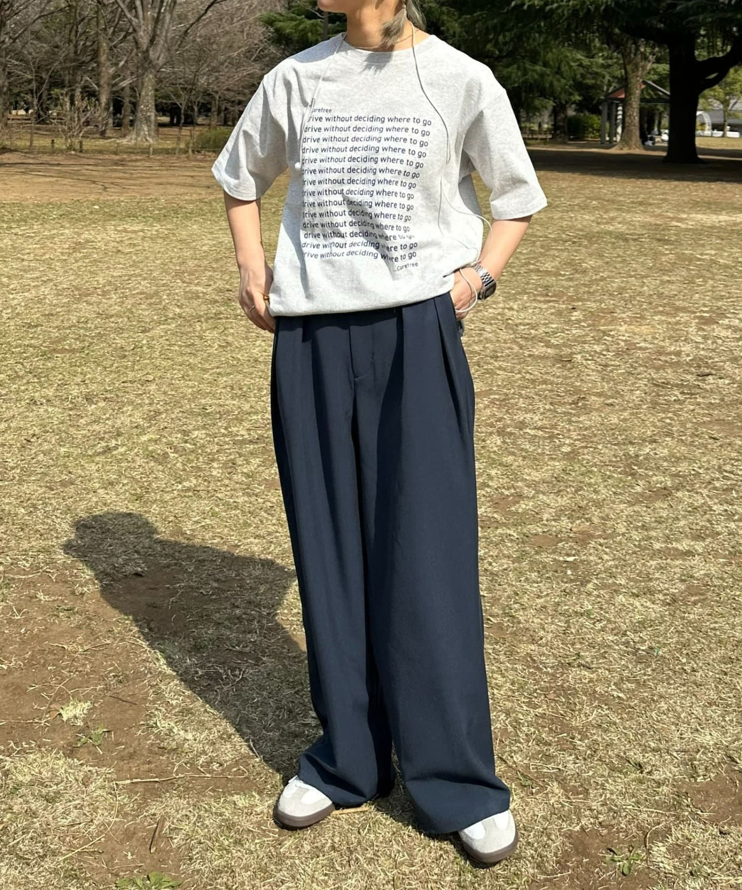 【UNISEX】信息印花短袖T恤