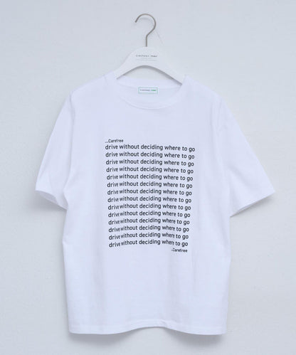 【UNISEX】信息印花短袖T恤