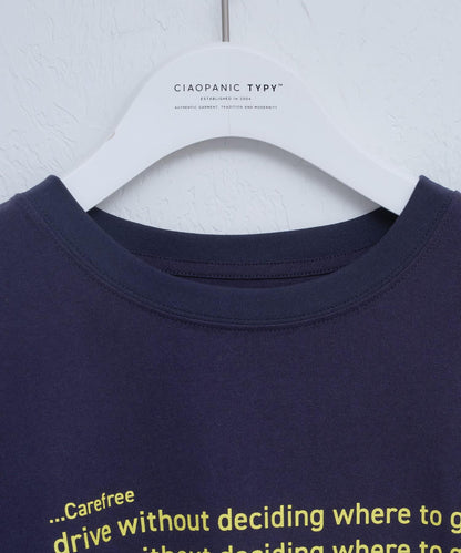 【UNISEX】信息印花短袖T恤
