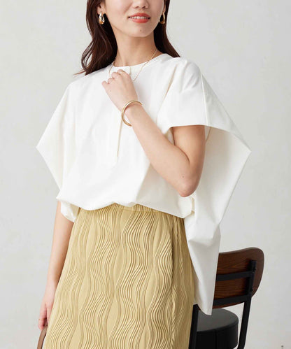 360度彈力肩褶抽繩套頭衫