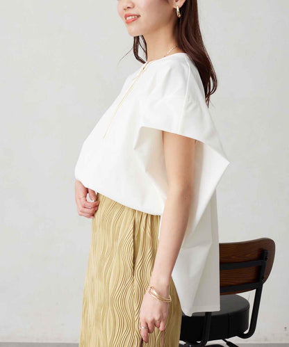 360度彈力肩褶抽繩套頭衫