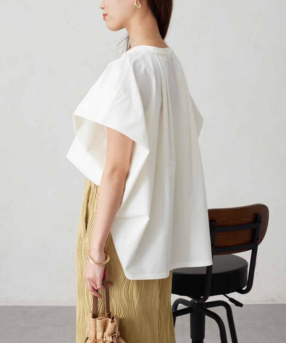 360度彈力肩褶抽繩套頭衫