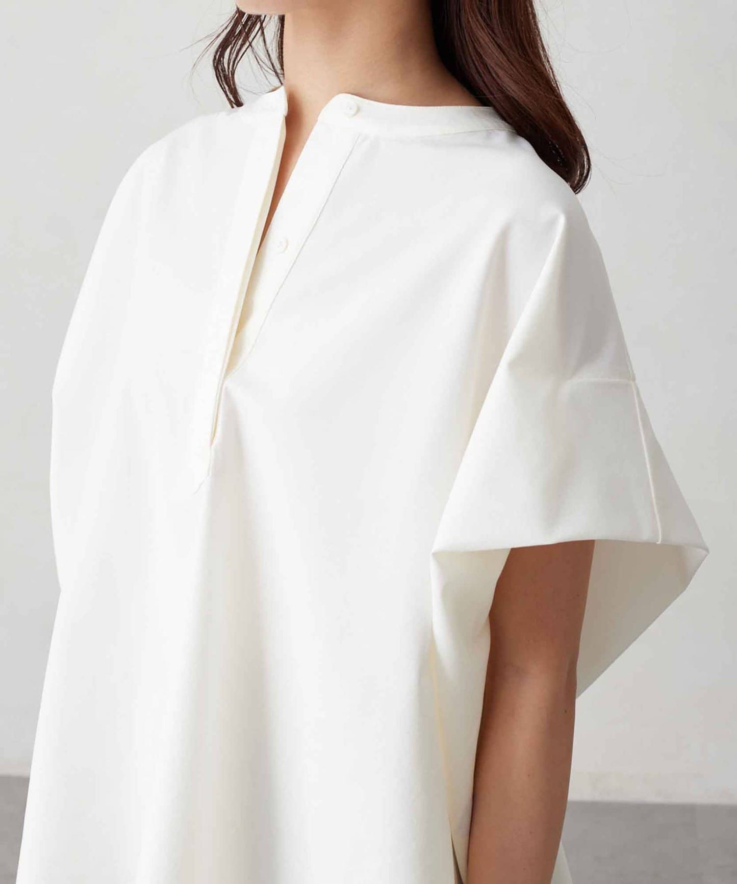 360度彈力肩褶抽繩套頭衫