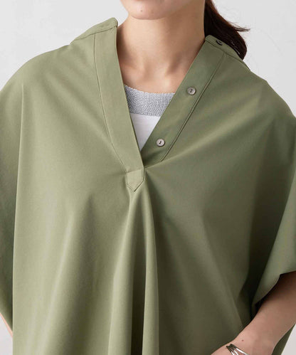 360度彈力肩褶抽繩套頭衫