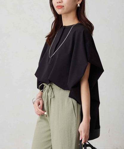 360度彈力肩褶抽繩套頭衫